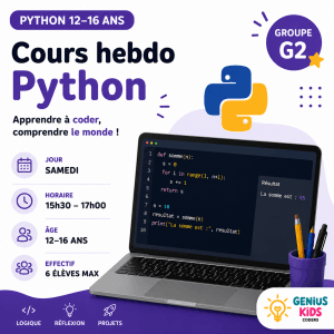 Cours Python – Samedi 15h30 – Groupe G2