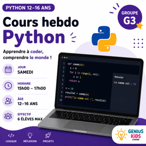 Cours Python G3 — Samedi 17h30 — Paiement annuel