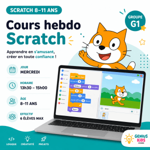 Cours Scratch G1 — Mercredi 13h30 — Paiement annuel