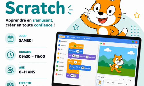 Cours hebdo Scratch – Samedi 9h30 – Groupe G3