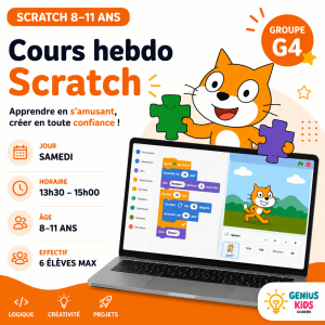Cours Scratch G4 — Samedi 13h30 — Paiement annuel