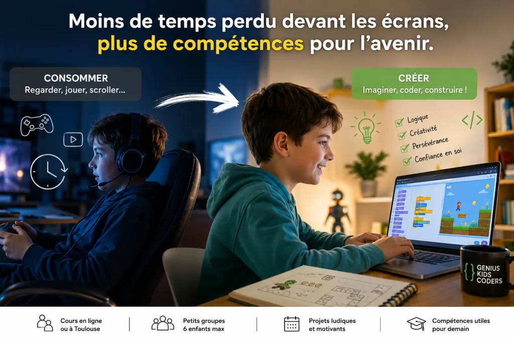 Mon enfant passe trop de temps sur les écrans : et si on transformait ça en apprentissage ?