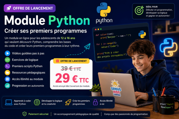 Module Python — Créer ses premiers programmes